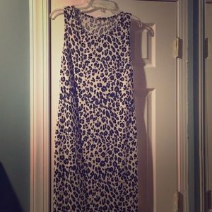 Midi leopard print maternity dress